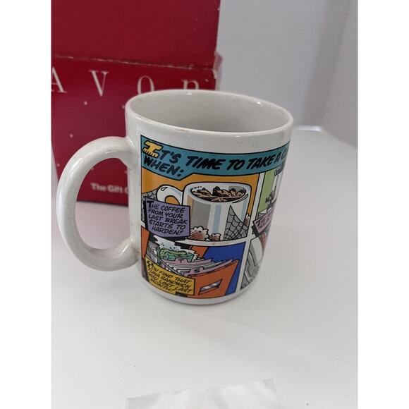 THE 9 TO 5 GAME Avon Mug With Napkin Gift Collection Funny White Elephant - Picture 9 of 13